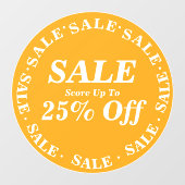 Uitverkoop Raam Sticker voor Opruiming - Aangepast (Vel)