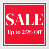 Uitverkoop Ramensticker voor Bedrijven - Aangepast Raamsticker (Vel)