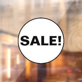 Uitverkoop Ramensticker voor Bedrijven - Gele Cirk Raamsticker