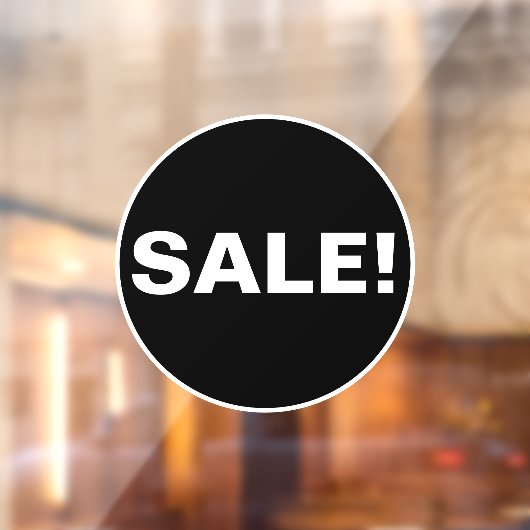 Uitverkoop Ronde Raam Sticker voor Bedrijven - Gee (Vel 2)