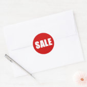 UITVERKOOP Rood Achtergrond Ronde Sticker (Envelop)