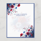 UITVERKOOP! Rood Blauw Paarse Bloemige Bruiloft (Achterkant)