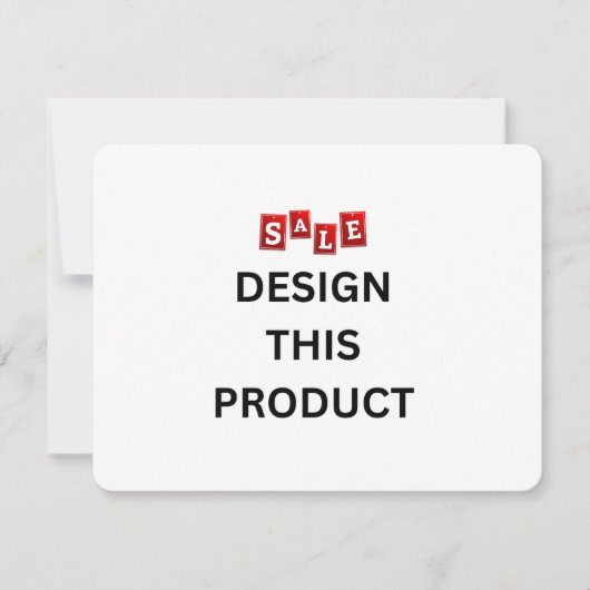 UITVERKOOP! Uitnodiging - 10,8 x 14 cm - Op maat - (Voorkant)