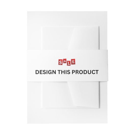 UITVERKOOP! Uitnodiging Buikband - Portret - 25 st Uitnodigingen Wikkel (Voorkant Voorbeeld)