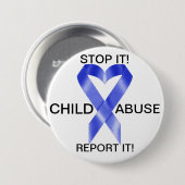 UITVERKOOP! Voorkom kindermisbruik Ronde Button 7,6 Cm (Voorkant /achterkant)