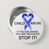 UITVERKOOP! Voorkom kindermisbruik Ronde Button 7,6 Cm (Voorkant /achterkant)