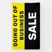 Uitverkoop wegens bedrijfsbeëindiging Groot  Spandoek (Verticaal)