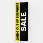 Uitverkoop wegens bedrijfsbeëindiging Groot  Spandoek (Verticaal)