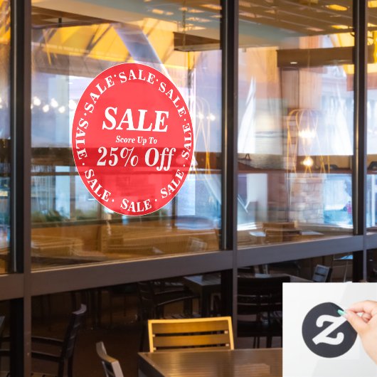 Uitverkoop Winkelruit Bord voor Opruiming - Aangep Raamsticker (Restaurant Raam)