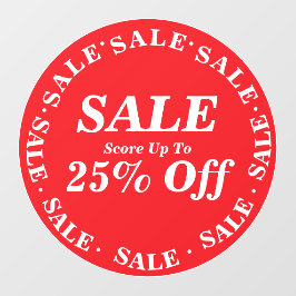 Uitverkoop Winkelruit Bord voor Opruiming - Aangep Raamsticker