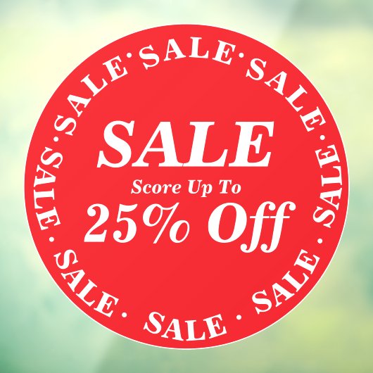 Uitverkoop Winkelruit Bord voor Opruiming - Aangep Raamsticker (Vel 3)