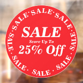 Uitverkoop Winkelruit Bord voor Opruiming - Aangep Raamsticker (Vel 2)