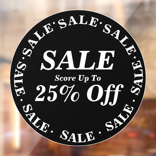 Uitverkoop Winkelruit Teken voor Opruiming - Aange Raamsticker (Vel 2)