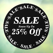 Uitverkoop Winkelruit Teken voor Opruiming - Aange Raamsticker (Vel 3)