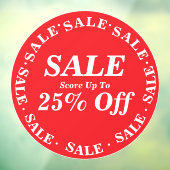 Uitverkoop Winkelruitental voor Opruiming - Aangep Raamsticker (Vel 3)