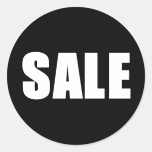 UITVERKOOP Zwarte Achtergrond Klassieke Ronde Stic Sticker