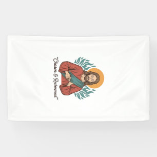Uitverkoren en Verlossed Christelijk Vintage Jezus Spandoek