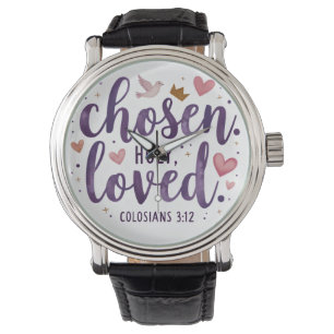 Uitverkoren. Heilig. Geliefd." Christelijke e-horl Horloge
