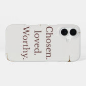 "Uitverkoren Loved Worthy" iPhone-hoesje iPhone 16 Hoesje (Achterkant horizontaal)