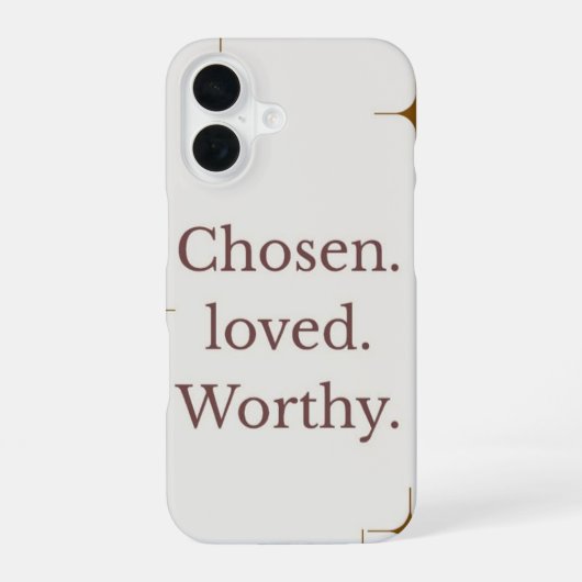 "Uitverkoren Loved Worthy" iPhone-hoesje iPhone 16 Hoesje (Achterkant)