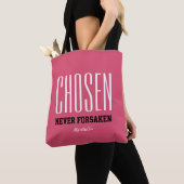 UITVERKOREN NOOIT VERLATEN INSPIREREND CHRISTELIJK TOTE BAG (Dichtbij)