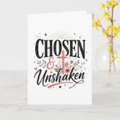 Uitverkoren & Onwankelbare Wenskaart Kaart (Gele Bloem)