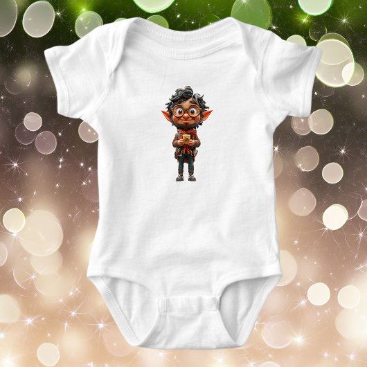 Uitvinder Christmas Elf Baby Bodysuit