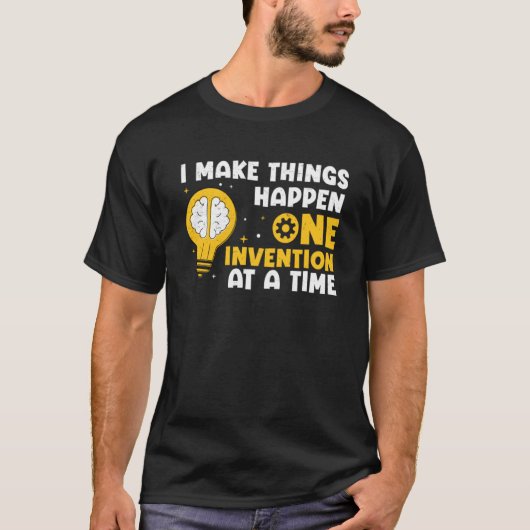 Uitvinder Een Uitvinding tegelijk Innovatie Techno T-shirt (Voorkant)