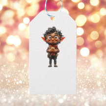 Uitvinder Kerst Elf Witte Gift Labels