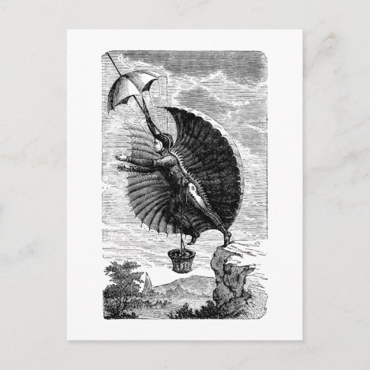  uitvinding van de Victoriaans vliegmachine Briefkaart (Voorkant)