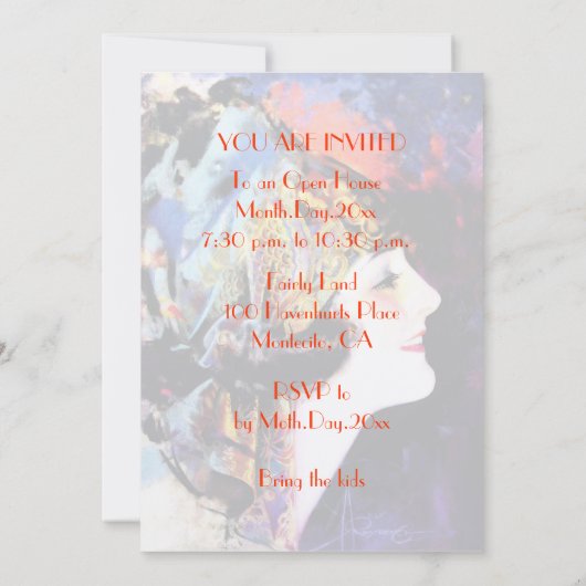 Uitvindingen, martha mansfield, metaalgoud kaart (Achterkant)