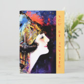 Uitvindingen, martha mansfield, metaalgoud kaart (Staand voorkant)