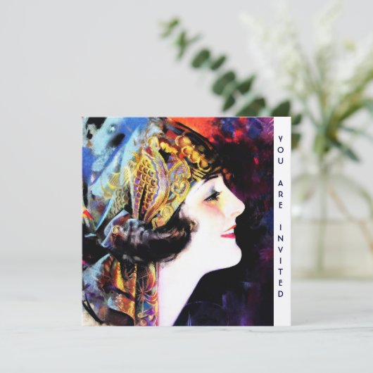 Uitvindingen, martha mansfield, metaalgoud kaart (Staand voorkant)