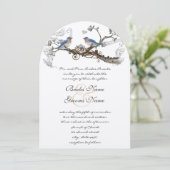 uitvindingen over de bruiloft van blauwvogels kaart (Staand voorkant)