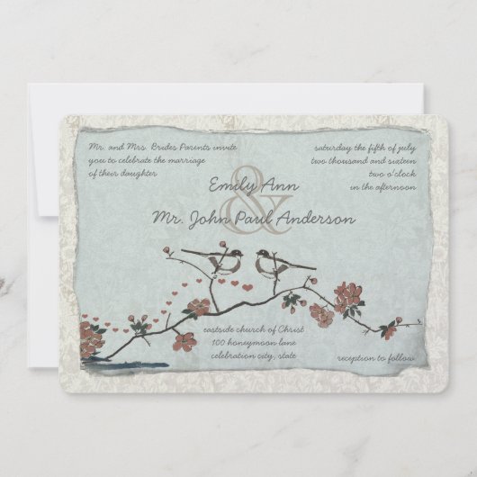  uitvindingen over het huwelijk van vogels kaart (Voorkant)