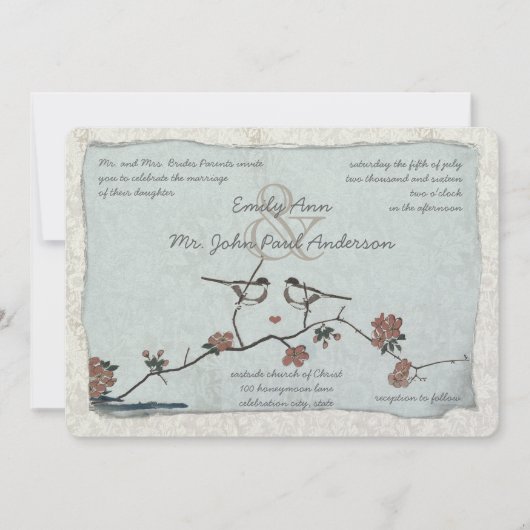 uitvindingen over het huwelijk van vogels kaart (Voorkant)