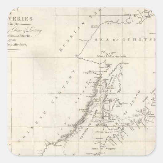 Uitvindingen van 1787 in de Zeeen van China Vierkante Sticker (Voorkant)