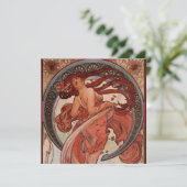  uitvindingen van Alphonse Mucha Dance Kaart (Staand voorkant)