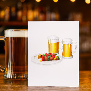 Uitvindingen van bier en barbecues kaart