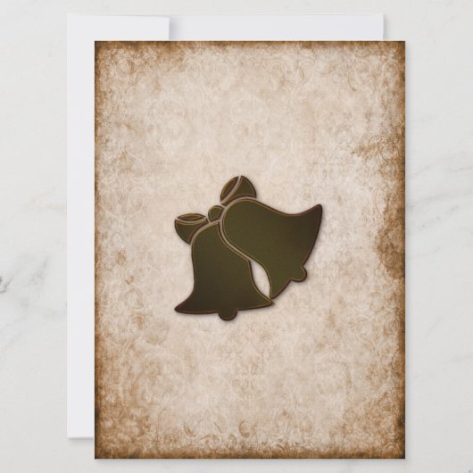  uitvindingen van het ribbon en bruin huwelijk kaart (Achterkant)