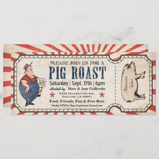 uitvindingen van varkensritten kaart (Voorkant / Achterkant)