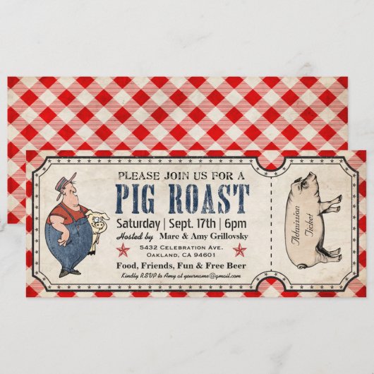 uitvindingen van varkensritten kaart (Voorkant / Achterkant)