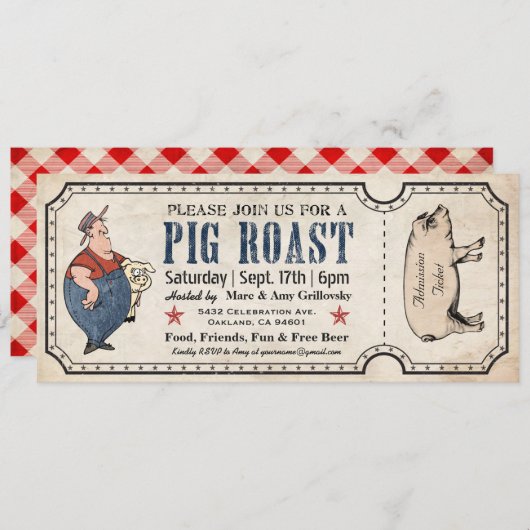 uitvindingen van varkensritten kaart (Voorkant / Achterkant)