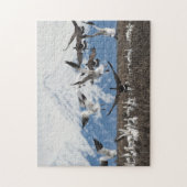 Uitvliegende ganzen legpuzzel (Verticaal)