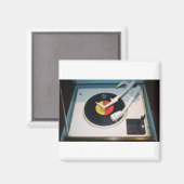 Uitvoerbaar vinylplaat en  platenspeler magneet (Voorkant / Achterkant)
