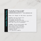 Uitvoerders Hervatten en Headshot Visitekaartje (Achterkant)