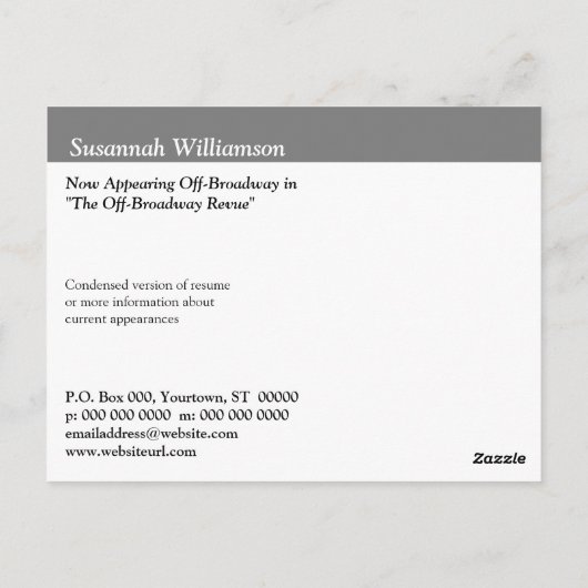 Uitvoerders Promotie Briefkaart (Achterkant)