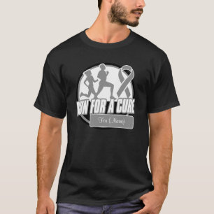 Uitvoeren aanpassen voor een crème - hersenkanker t-shirt