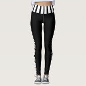 Uitvoeren in zwart-wit- of DIY-kleur Leggings (Voorkant)