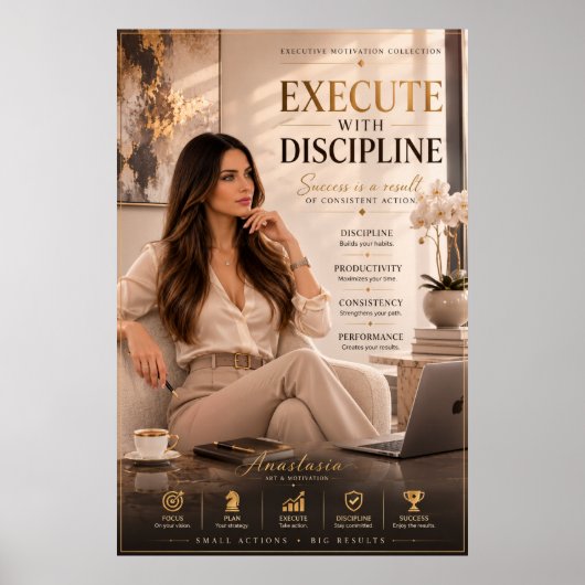 Uitvoeren Met Discipline – Executive Office Poster (Voorkant)